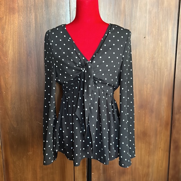 Polka Dot Babydoll Blouse ASOS 8 - Picture 11 of 11